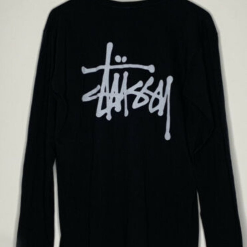 Stussy Classic Logo Black Long Sleeve Medium